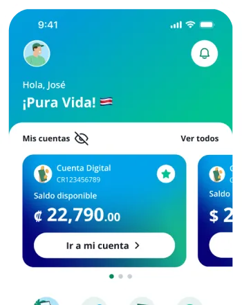Icono de hombre usando celular para transferir dinero desde LAFISE Digital